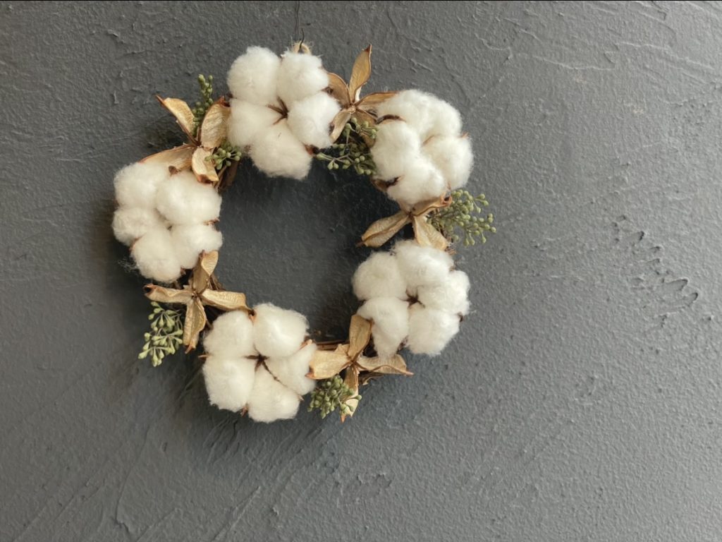 ドライフラワーリース Wreath Dryflower コットン Bud And Bloom バドアンドブルーム