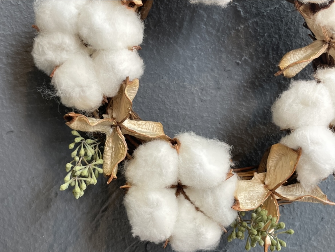 ドライフラワーリース Wreath Dryflower コットン Bud And Bloom バドアンドブルーム